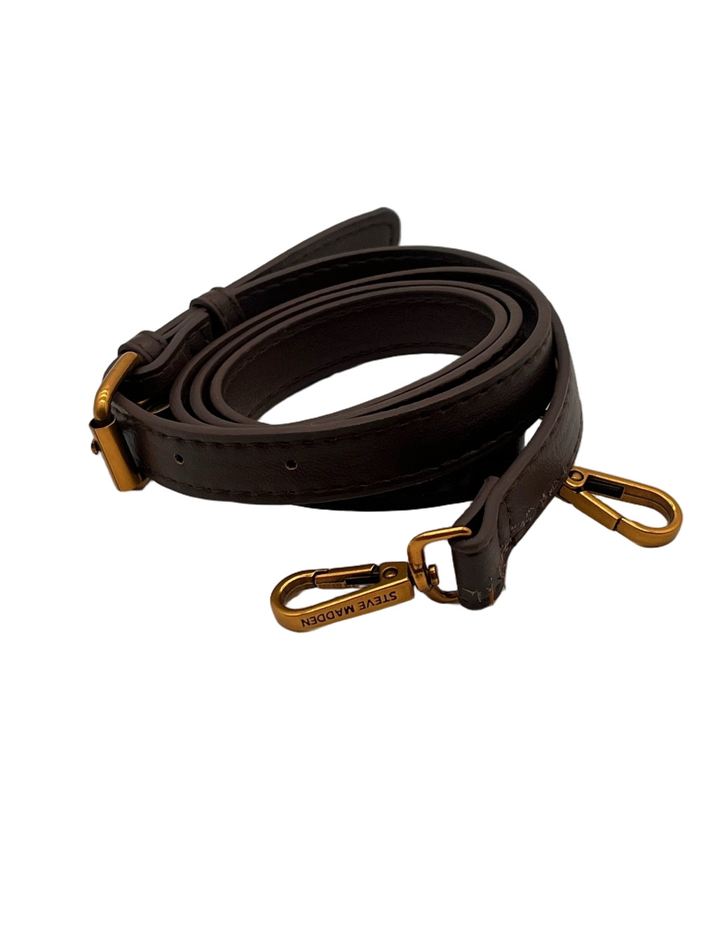 Steve Madden Dark Brown Crossbody Strap Gold Hardware 3/4" Replacement Bag